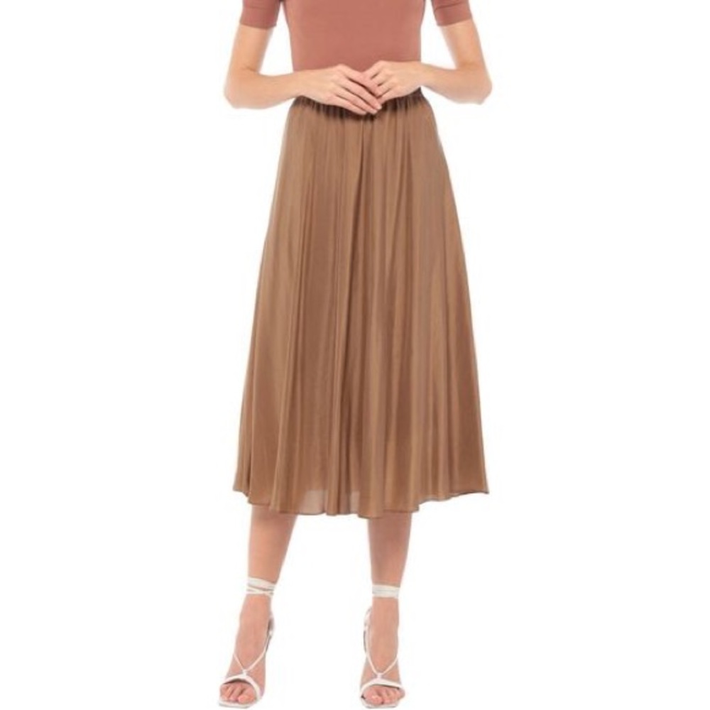 Vince midi silk skirt